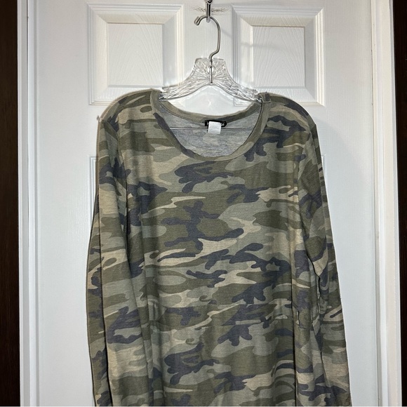 Heimish U.S.A Camo Print Long Sleeve Aline Dress size 3XL - Picture 5 of 11
